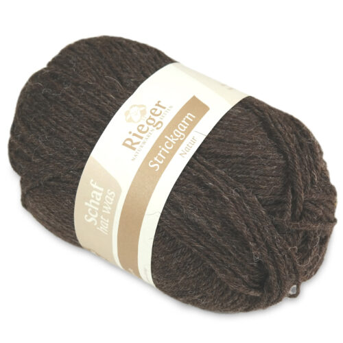 Schafwoll-Strickwolle braun - 6-fädig