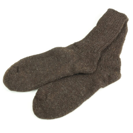 Öko-Socke Schafwolle dick braun