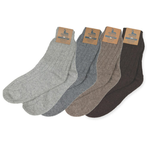 Schurwoll-Alpaka-Socke mittel