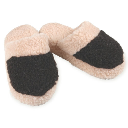 Pantoffel Woolies, beige/braun